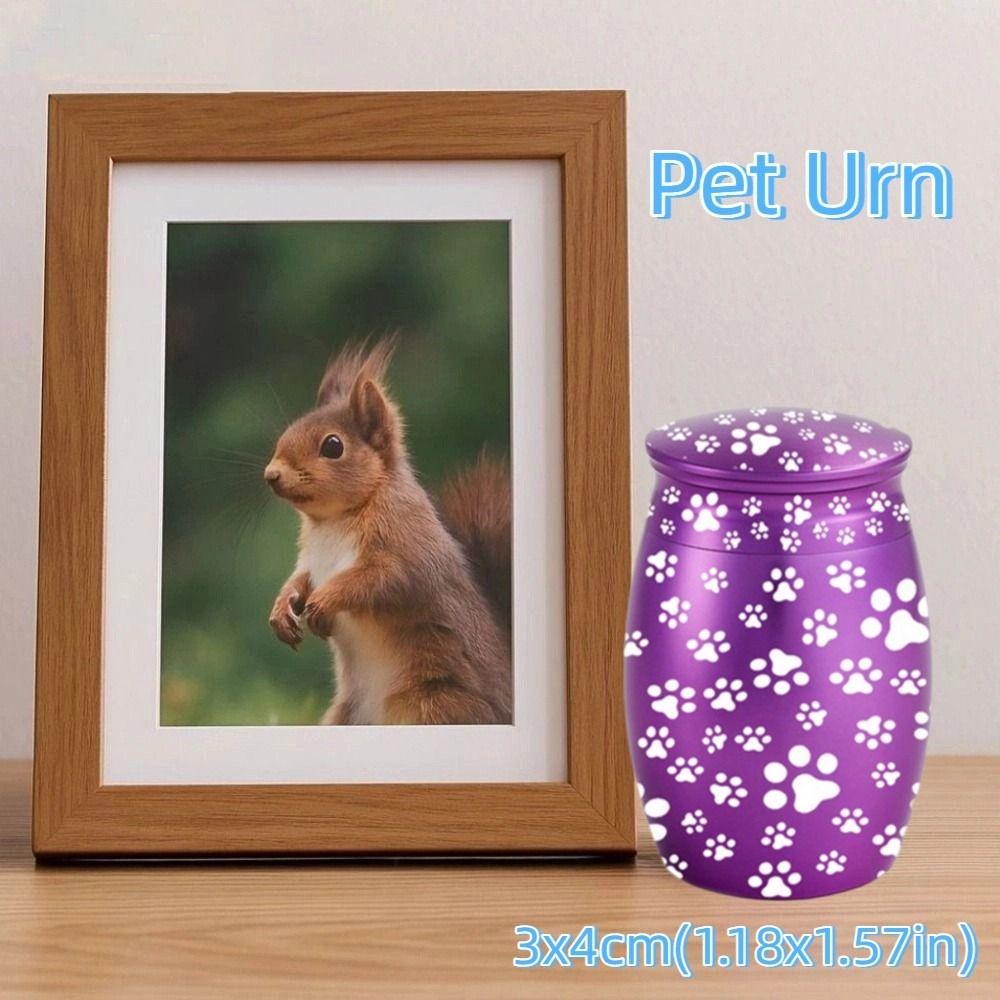 Paw Print Pet Urn Seal Pet Commemorative Box Memorial Gift Mini Pet Ashes Box Memorial