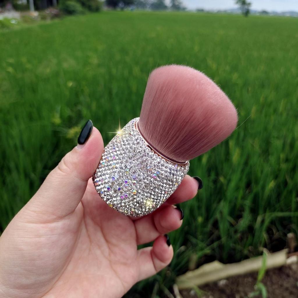 Rhinestone Multifunctional Soft Loose Powder & Nail Art Cleaning Brush