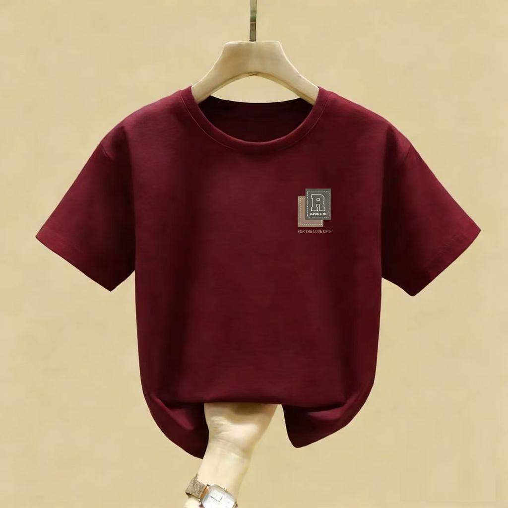 Kids Cotton Loose Short Sleeve T Shirt Summer Round Neck Top For Boys And Girls Fashion Casual Wear