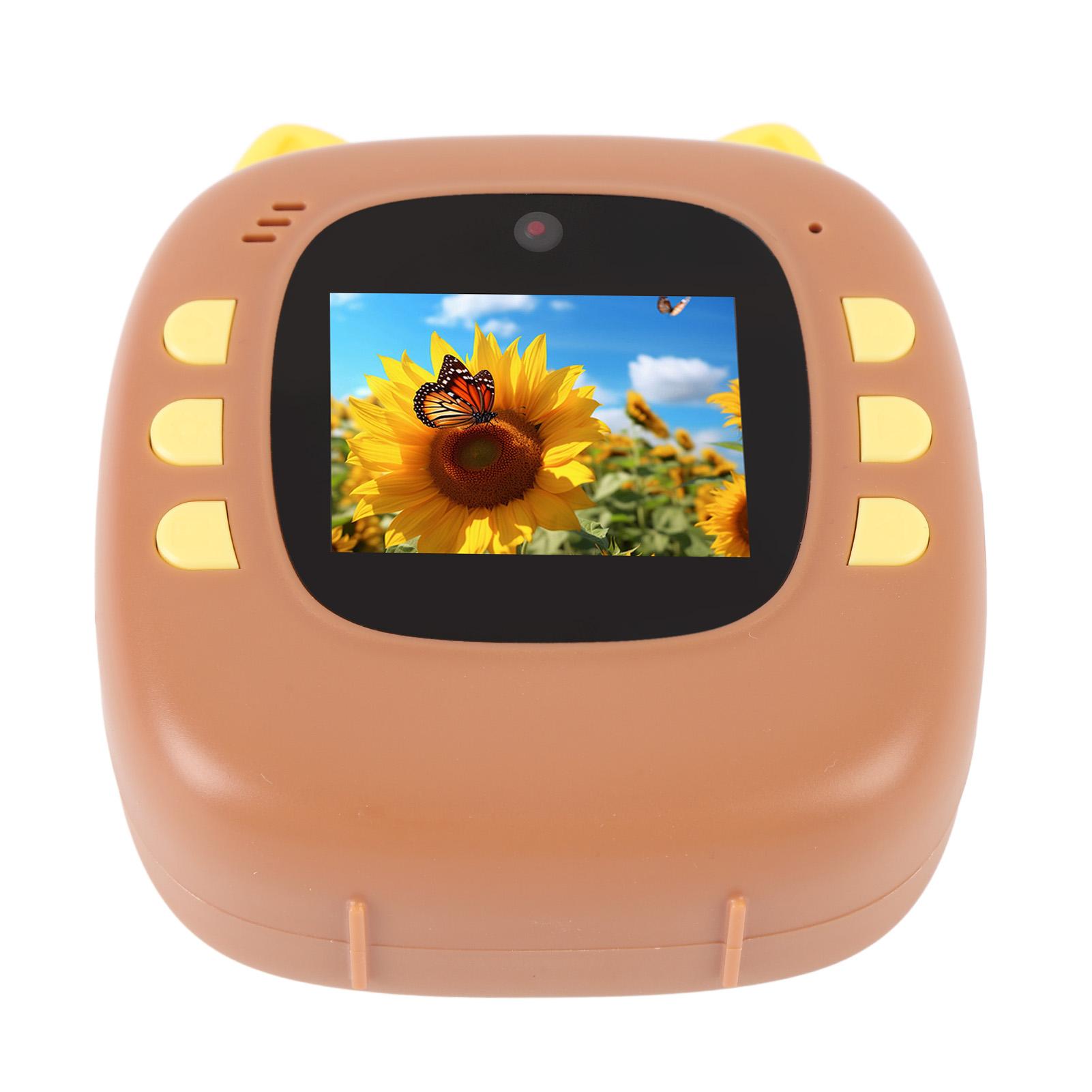 

Камера мгновенной печати 20 Мп HD с двумя объективами для селфи, 4-кратным зумом, 2-дюймовым экраном, компактной камерой для путешествий с 3 коричневый