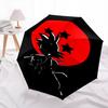 1 PC Automatic Folding Umbrella - Cute Cartoon Son Goku Pattern Portable Foldable Design With 8 Ribs Christmas Birthday Gifts