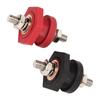 1Pair Thru Panel Battery Terminal Connectors 38 In Black Red 440A Positive Negative Junction Stud