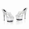 2025 summer princess high heel 15CM high stiletto transparent crystal wedding shoes waterproof table sandals banquet bride shoes women