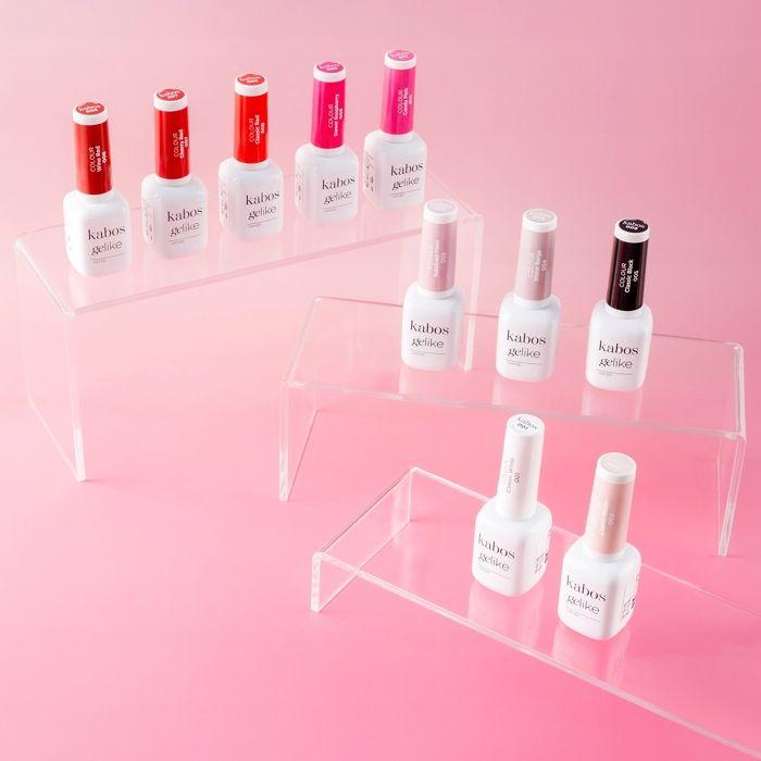 Vernis À Ongle - Kabos Gelike 010 - Rose - Doux Pour Ongles Sensibles - Brillance Jusqu'à 21 Jours