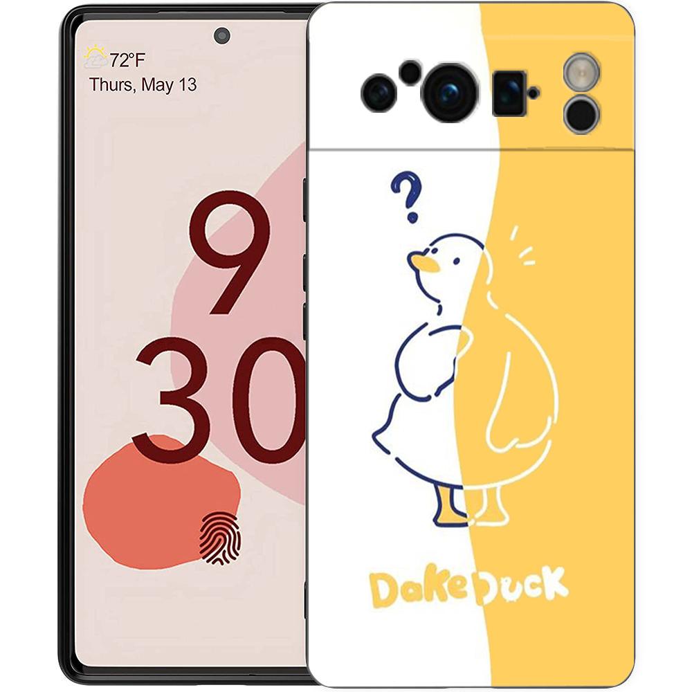 

Duck Art Phone Case For Google Pixel 8 7 6 Pro 6A 7A 5G Soft Silicone Shockproof TPU Black Cover TPU Fundas Pixel 7 Pro