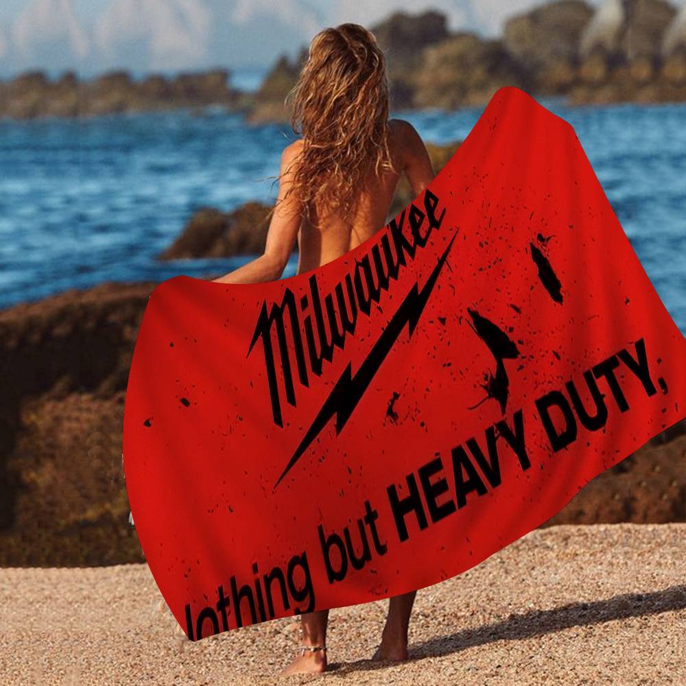 LOGO M-Milwaukees Mode Mikrofaser Decke Schnelltrocknend Strandtücher Übergröße Druck Super Saugfähig Pooltuch Decke