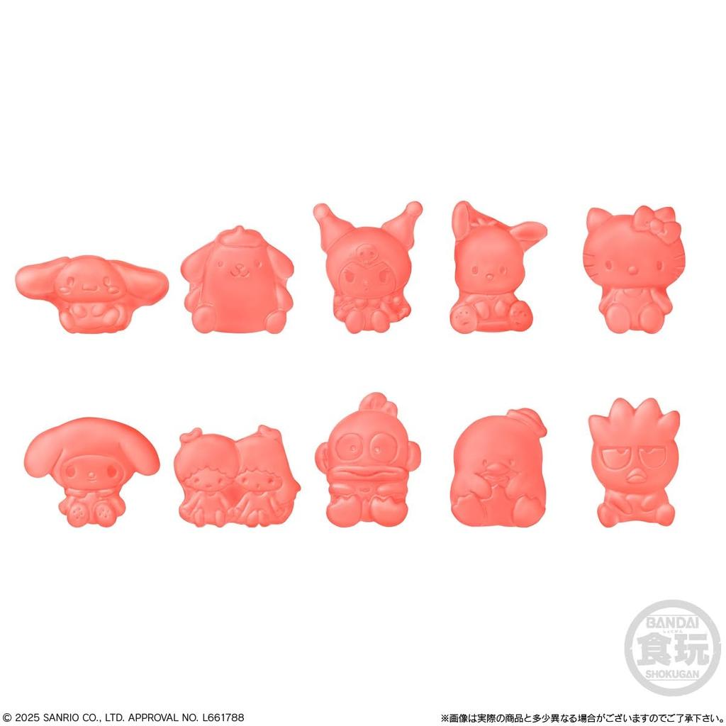 Sanrio Charaktere Doppel-Anhänger Gummibärchen-Box Süßigkeiten, 12 Stück (Süßigkeiten-Spielzeug)