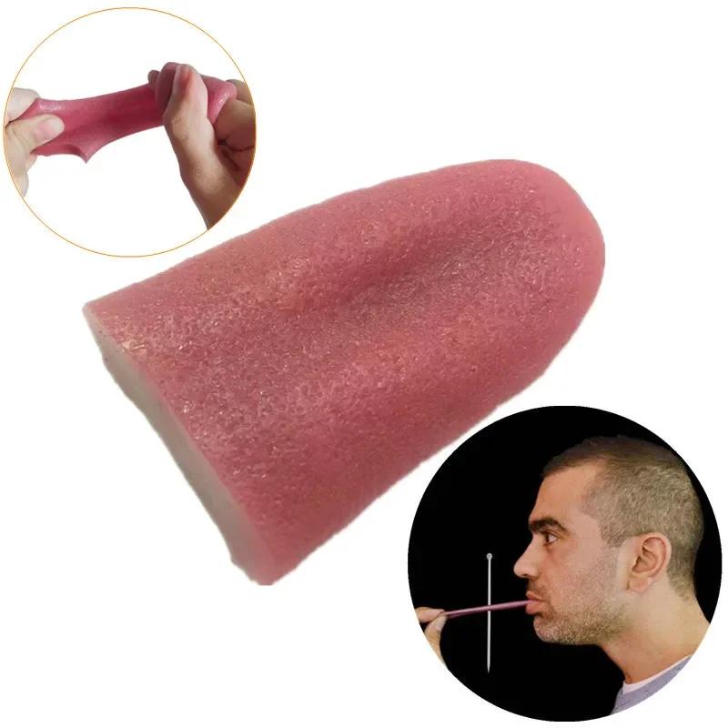 Magic Tricks Realistic Fake Tongue Pranks Simulation Tongues Funny Toys Professional Magician Gimmicks Halloween Party Games