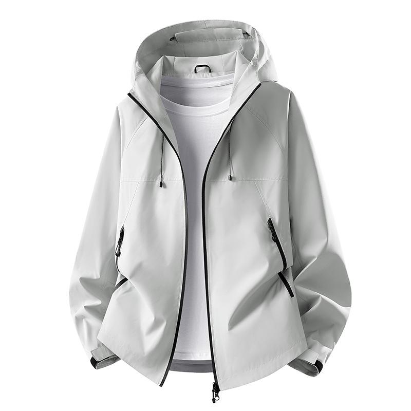 Unisex Lightweight Windproof Waterproof Jacket for Spring and Autumn, Custom Logo Print Available
