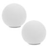 2 Stück runder Lampenschirm 80 mm milchig weiß bruchsicheres Glas G9-Sockel weiche diffuse Beleuchtung für Wohnzimmer modern dekorativ