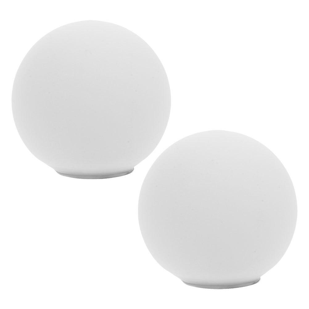 2 Stück runder Lampenschirm 80 mm milchig weiß bruchsicheres Glas G9-Sockel weiche diffuse Beleuchtung für Wohnzimmer modern dekorativ