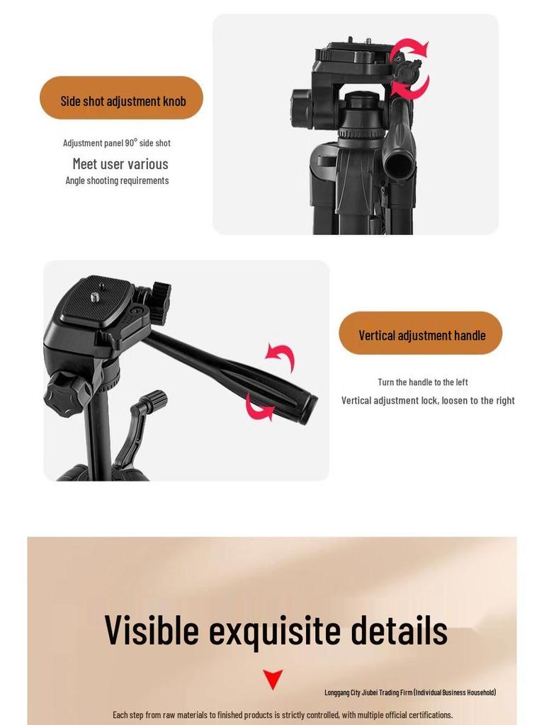 Tragbares Teleskop-Mini-Stativ: Multifunktionaler Desktop- & Bodenständer-Handyhalter für Live-Übertragungen.