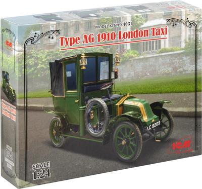 Escala ICM Renault Tipo AG 1910 Táxi de Londres Modelo de Plástico 24031 1/24