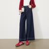ESE-Y Women's Lyocell Cotton Relaxed Straight-Leg Cuffed Jeans
