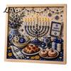 Beginner Friendly Craft DIY Hanukkah Pearl Art Kit, 3D Mosaic Bead Set, Creative Indoor Garden Decor Ritual Activity Making Kit for Traditional