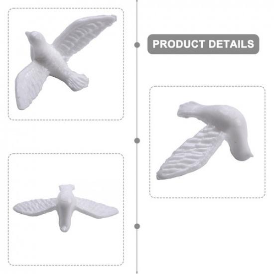 Mini White Pigeon Model for Dollhouse Decoration and Fairy Tale Gardens