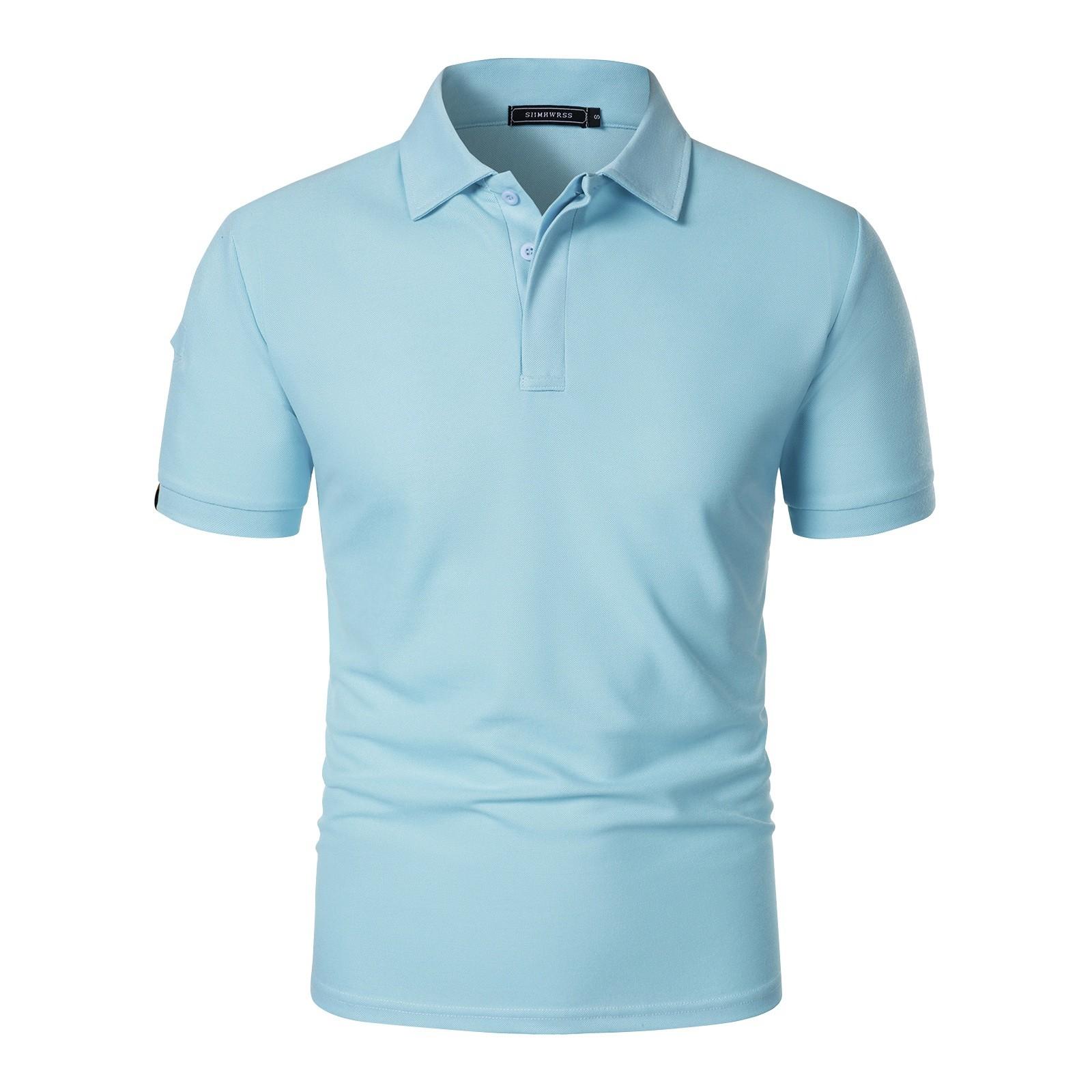 

Мужская однотонная рубашка с коротким рукавом и пуговицами на лацканах, повседневная модная рубашка XXXL