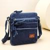 Vintage Denim Bag Women's Multi-Layer Crossbody Mobile Phone Bag Shoulder Bag