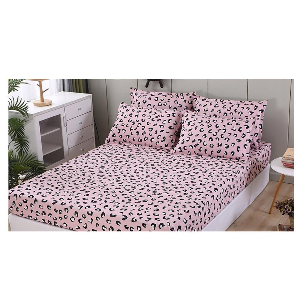 Printed Bedroom Home Hotel Light Beige Soft and Comfortable Bed Sheet