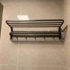 Folding Space Aluminum Adhesive Bath Towel Rack