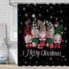 Merry Christmas /Santa Claus/Shower Curtains Holiday Farmhouse Home Fabric Bath Curtain Bathroom Decor/cow Print Blanket