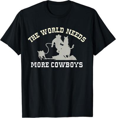 Die Welt braucht mehr Cowboys – Kälberfangen-T-Shirt (Unisex)