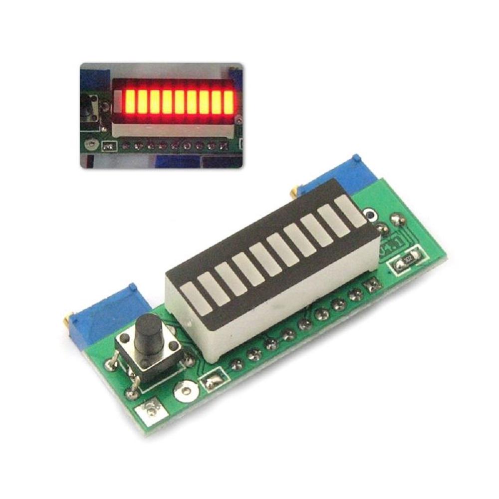 LM3914 10 Segment 3.7V Lithium 12V Battery Capacity Indicator Module Power Level Tester LED Display Electronic DIY Kits
