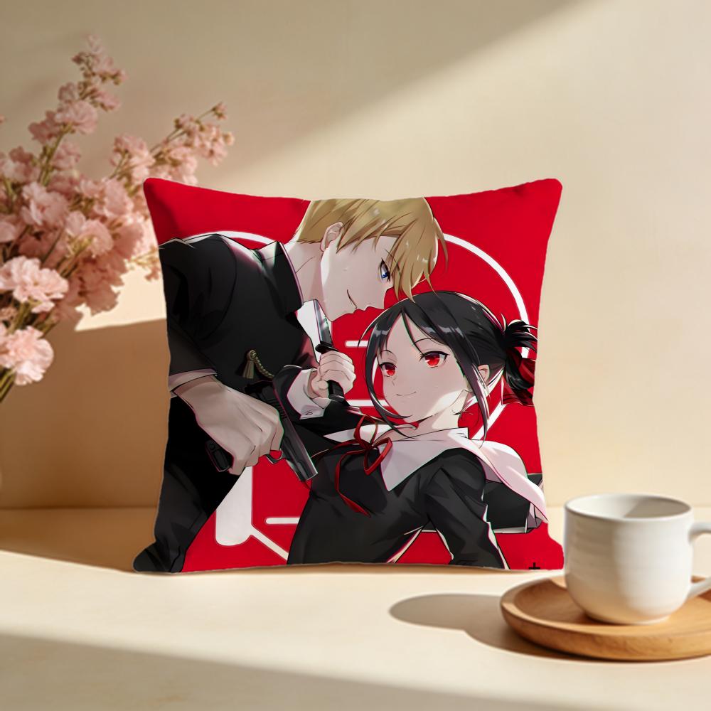 Stylish KKaguyasama Love Is Warable Cushion Cover Stylish Washable Pillow Cover Ideal for Couch Bedroom Car Decoration