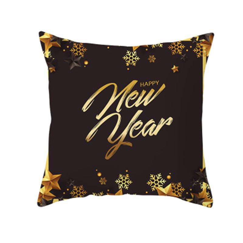 Merry Christmas Decorative Printing Cushion Cover for Christmas Home Living Room Sofa Decoration Polyester Pillow Cover