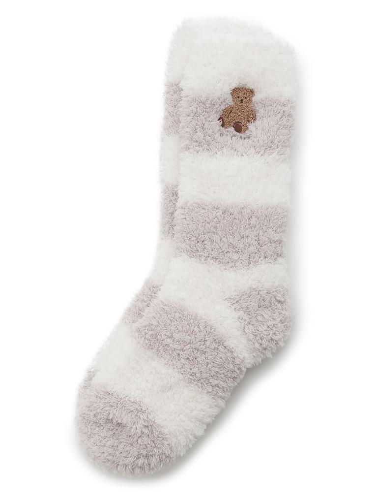 Gelato Pique Bear Striped Socks PWGS245656 GRY Women's