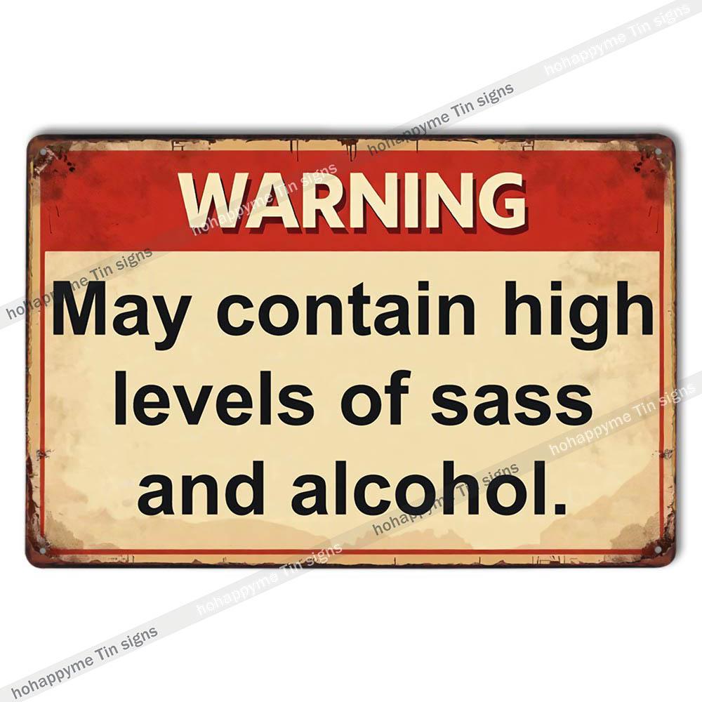 Retro Metal Signs Humorous Quotes Wall Art Home Decor Tin Plaques Office Bar Cafe Decoration