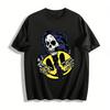 Grim Reaper Hug Smile Face Graphic Streetwear Casual Tee Pure Cotton T-shirt