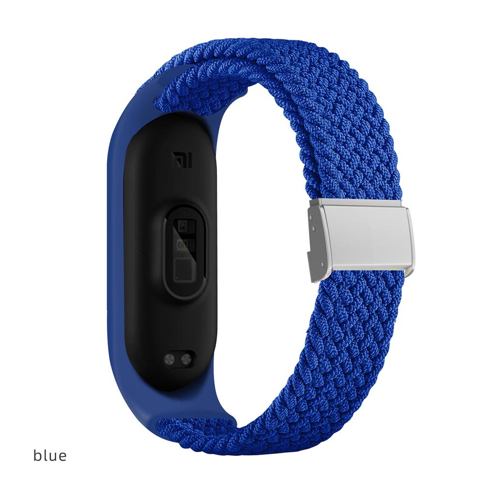 Bracelet for Mi band 7 Strap Elastic adjustable metal Nylon Braided Miband4 miband 5 correa pulseira for xiaomi Mi band 4 3 5 6