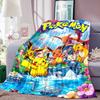 Pokémon Anime Print Blanket Warm  Comfortable Flannel Blanket for Bedrooms, Sofas, Beds, Chairs, Picnics, Travel -LXR36