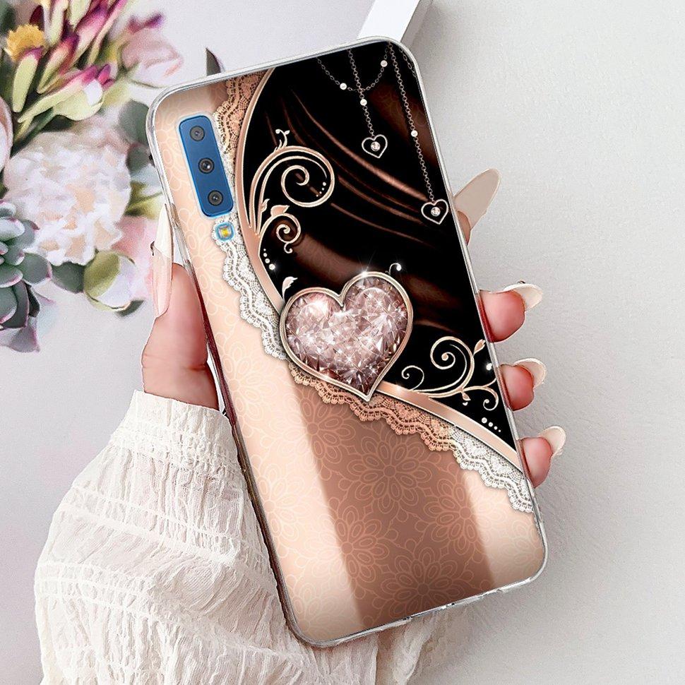Για Samsung Galaxy A7 (2018) Θήκη Χαριτωμένη Γάτα Μόδα Ζωγραφισμένο Κάλυμμα Μαλακές Θήκες Σιλικόνης Για Samsung A7 A750F 2018 Fundas