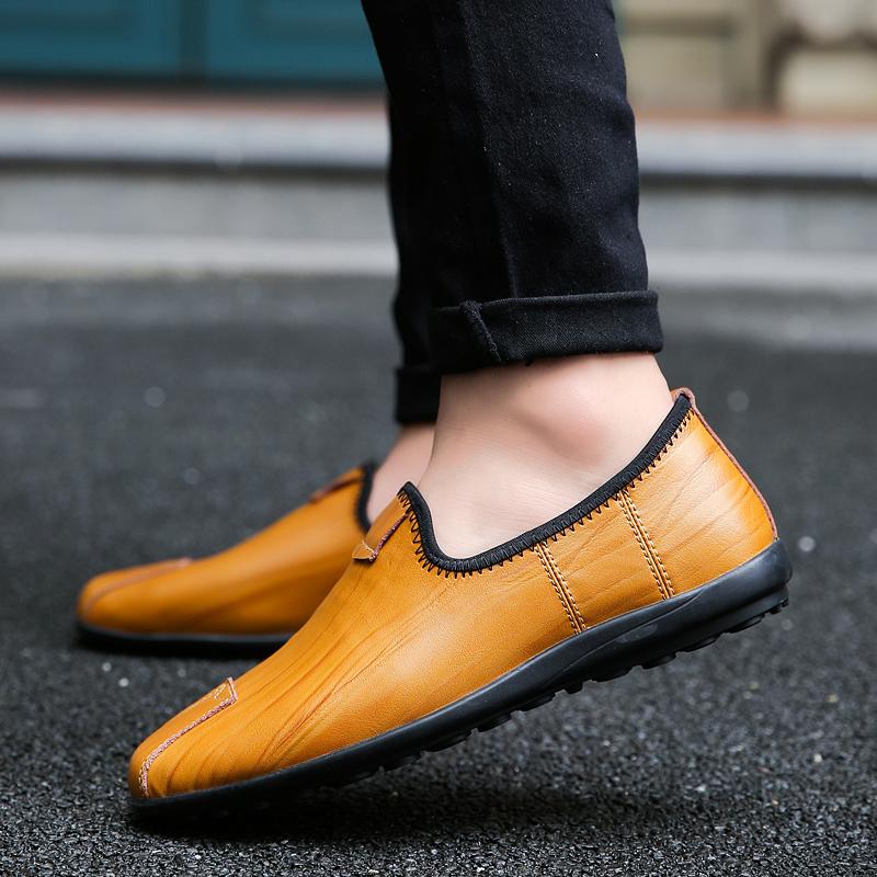 Fashion New High Quality Driving Mocassins Men's Shoes Leather Business Casual Shoes Fashion Slip-on Male Loafers Walking Shoes for Men
