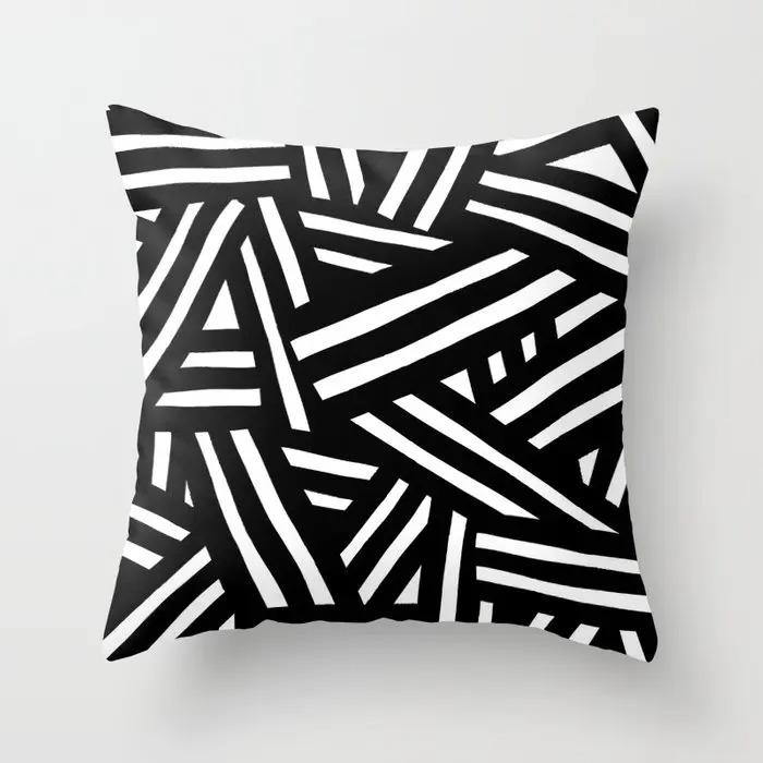 Orange Geometric Decorative Pillowcase Living Room Office Home Pillowcase Car Ornaments