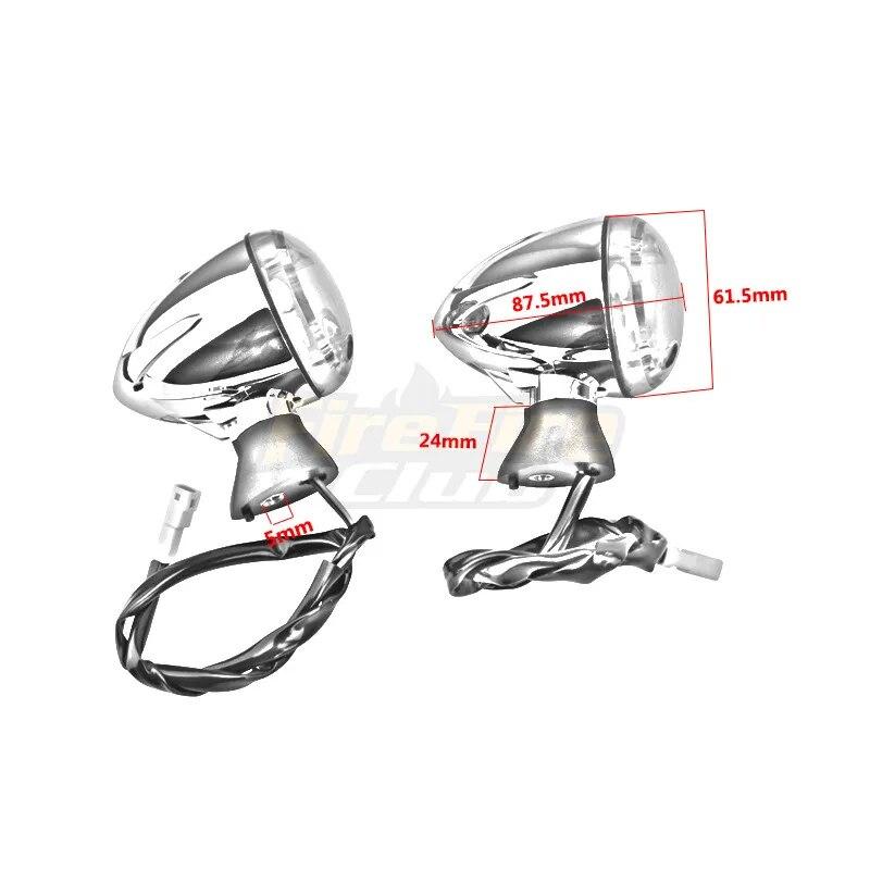 Front&Rear Motorcycle Halogen Turn Signal Lights Amber Indicators Relocation For Indian Scout Sixty BOBBER 2014- 18 17 16 15
