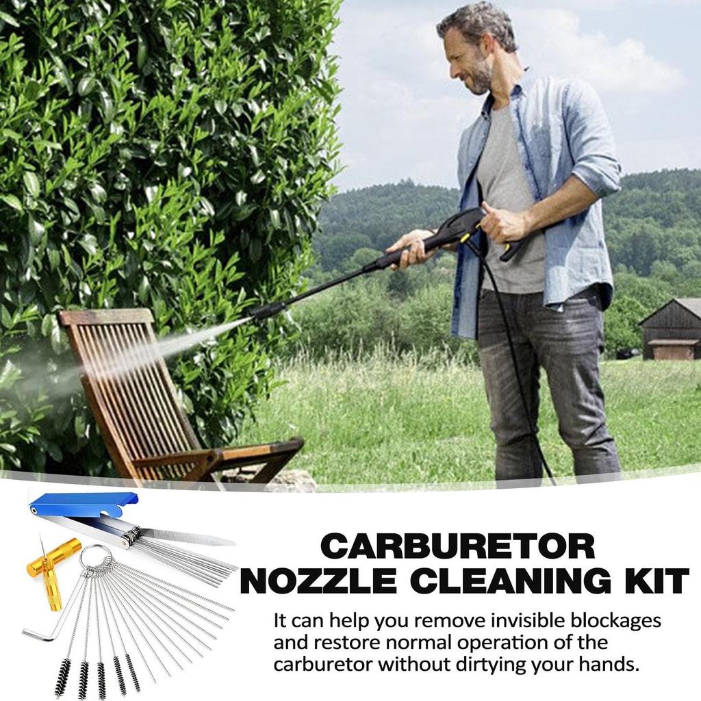 Cab Cleaning Kit, Carburetor Jet Cleaning Tool - Carburetor Jet-Cleaning Tool 19 Wire Torch
