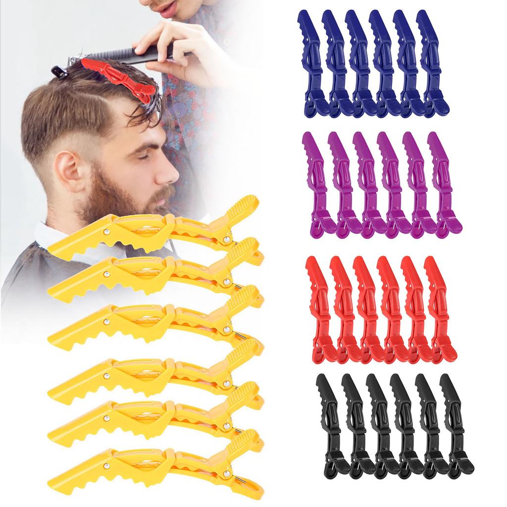 6 Pezzi Pinza per Capelli a Coccodrillo Pinze per Parrucchiere Pinza per Capelli in Plastica Professionale da Barbiere Per Salone Acconciature Fermagli per Capelli Accessori per Capelli