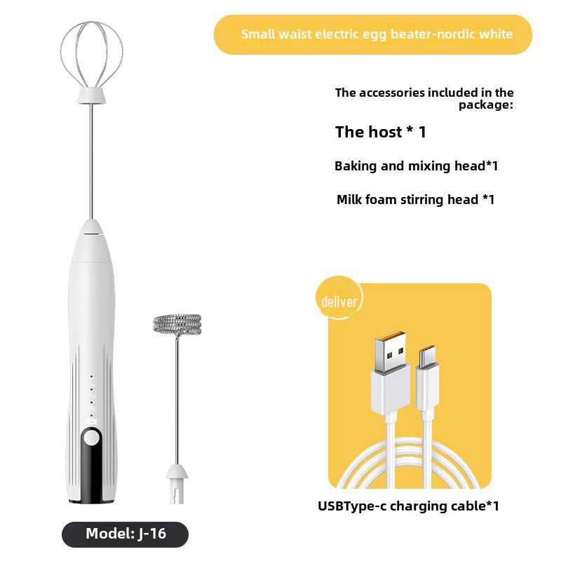 Compact Electric Milk & Egg Frother - Handheld Whisk & Beater for Creamy Coffee and Smooth Mixtures
