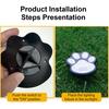 Solar Dog Paw Print Lawn Light, LED Garden Stake Light, Waterproof Outdoor Decorative Footpath Light for Yard Patio, Walkway Landscape Lighting