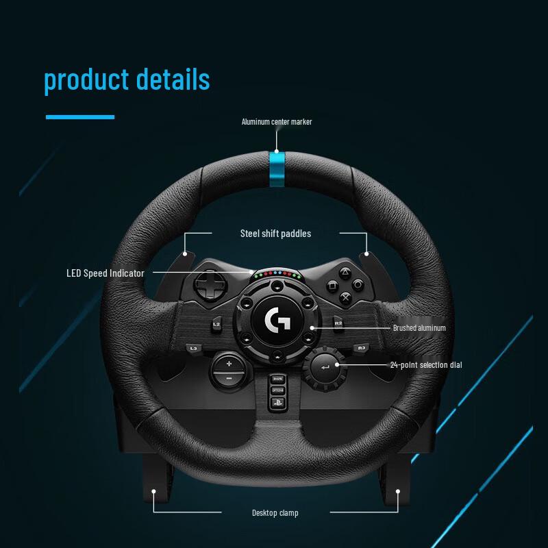 Logitech G923 Gaming Steering Wheel with Pedals