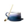 Ceramic Coffee Mug Set - Mountain Sea Blue