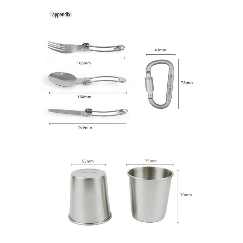 Hanlu DS-310 Przenośny Zestaw Naczyń i Czajnik na Kemping Outdoor