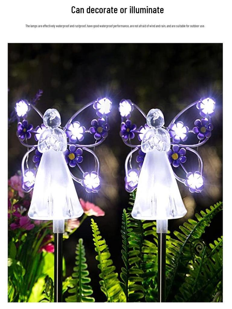 Solar Angel Wind Chime Garden Light - Outdoor LED Decoration
