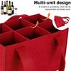 Lightweight Foldable For Travel Wine Bottle Bag With Carry Handle Picnic Tear Resistant Waterproof 6 Compartments BBQ Party