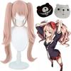 Stunning Danganronpa Junko Enoshima Cosplay Wig With Cute Bear And Bunny Hairclips