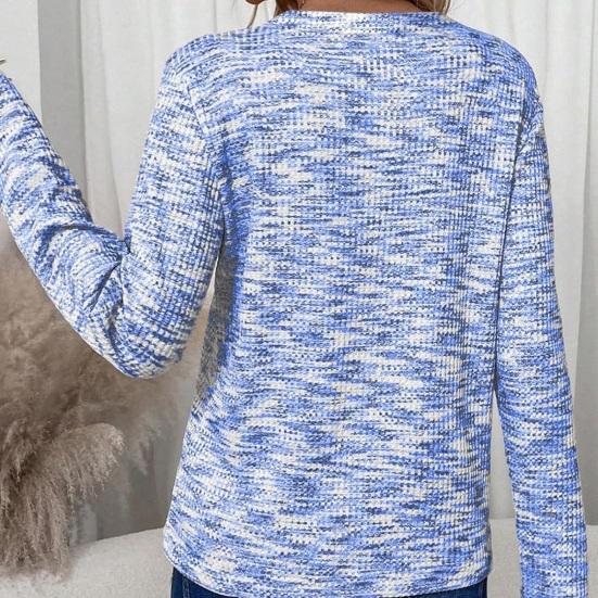 Women Tops V-Neck Long Sleeve Soft Stretchy Loose Fit Pullover Tops Spring Autumn Commuting Style Shirt Vacation Office Wear