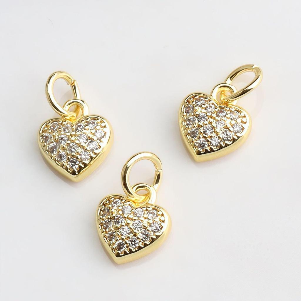 14k Goud Gevuld, Kleurbehoudend Hart Hanger Bedeltje voor Doe-het-zelf Sieraden